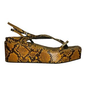 Jeffrey Campbell Snake Print Platform Sandal